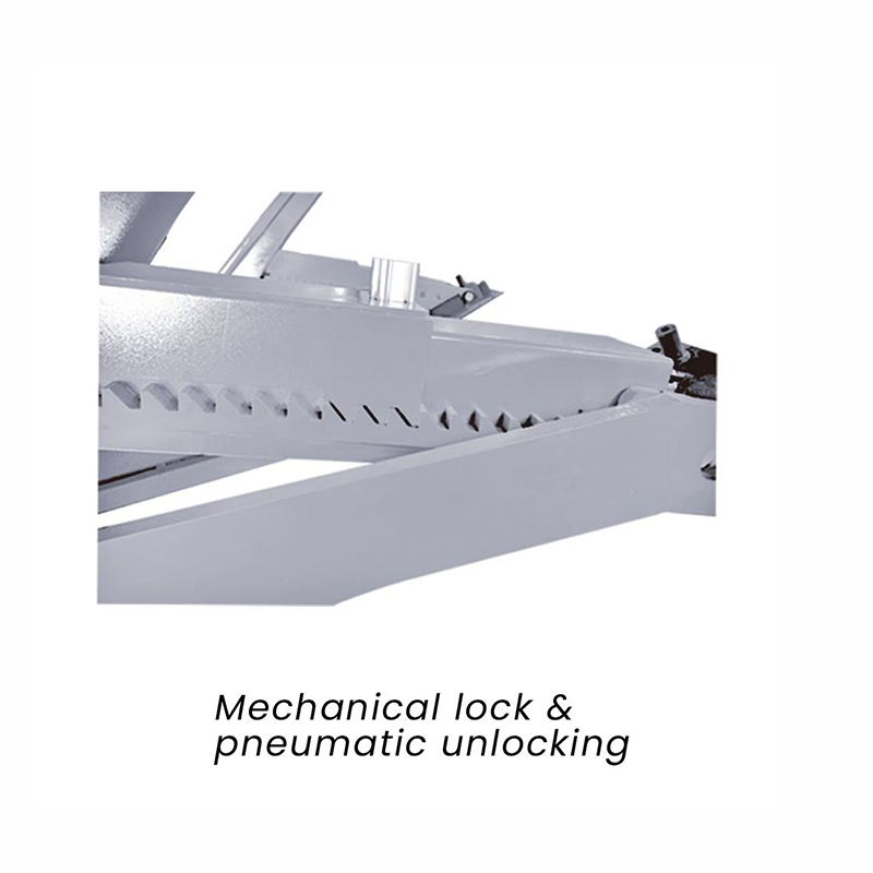 Electric underground scissor car lift equipped with mechanical lock