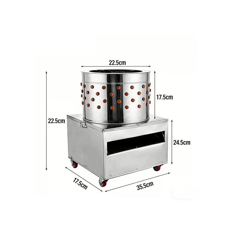 Feather removal machine removes feathers thoroughly from all angles
