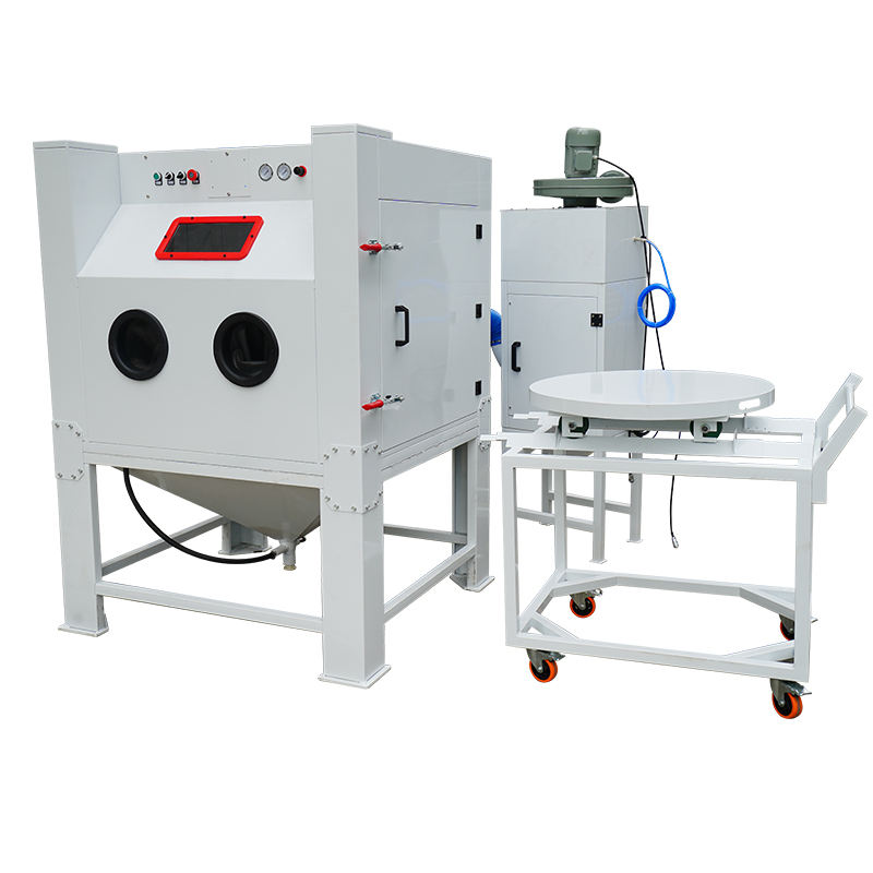 Sandblasting pressure adjustable from 0.4 to 0.8MPa, one-stop derusting/polishing/deburring, processing efficiency 8-10 times higher than manual operation, uniform surface treatment with no dead angles