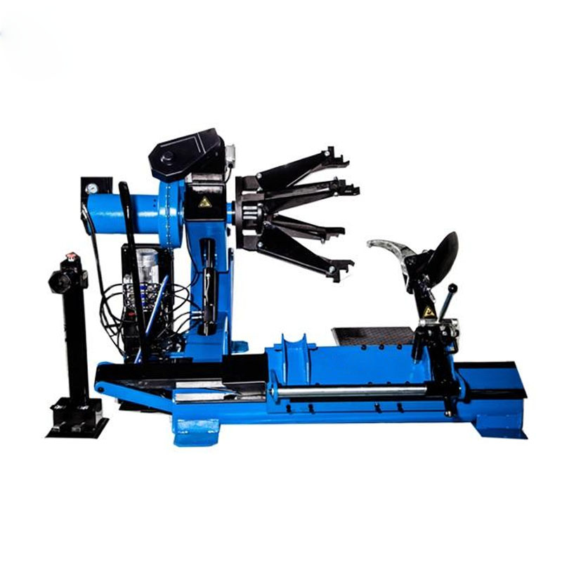 Bus tire changer machine for professional vehicle service workshops