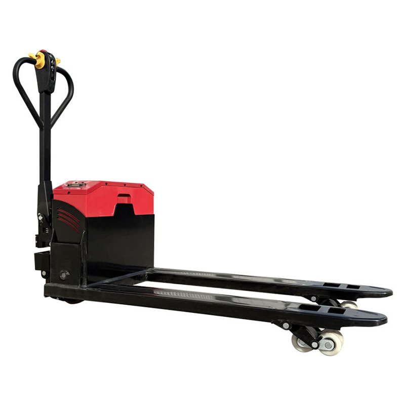 Lead-acid powered pallet jack multi-angle view.