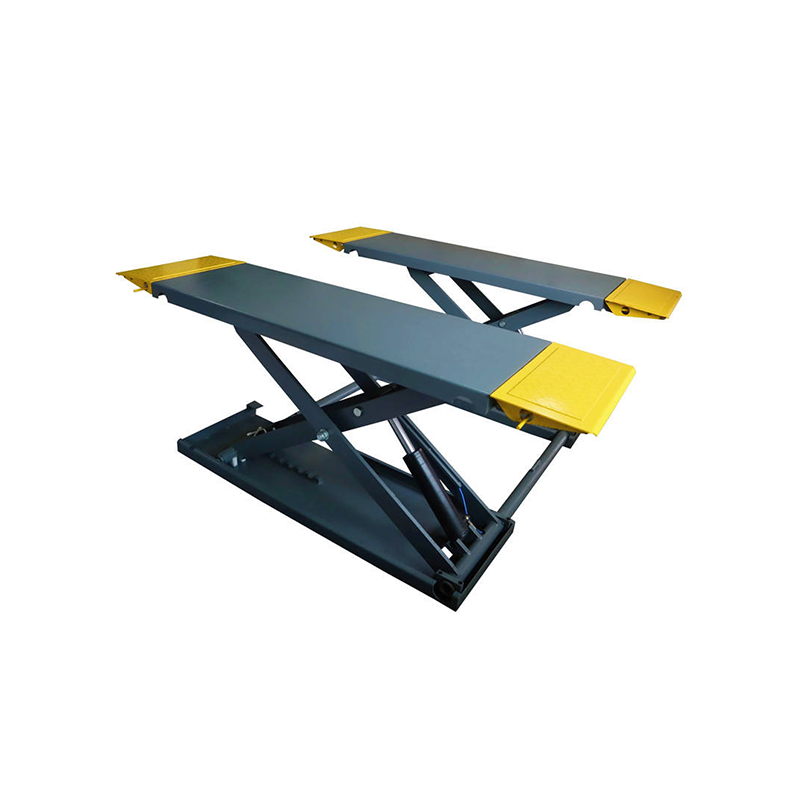 Portable scissor lift with mechanical locking device