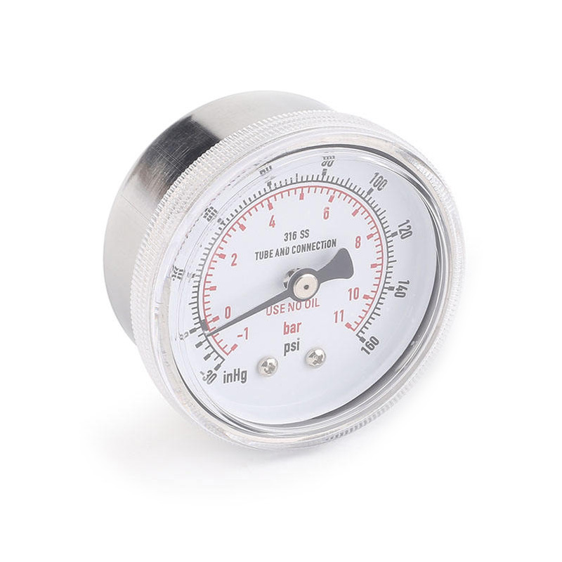 1/4" axial pressure gauge thread joint detail view