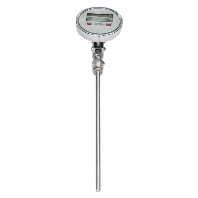 Digital temperature meter high heat for boiler view.