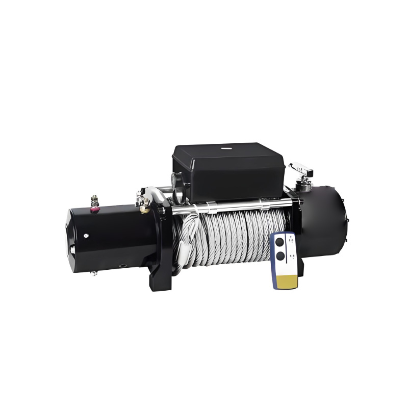Wireless remote control 13500lbs winch view.
