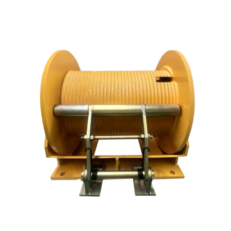 High strength drum steel wire winch view.
