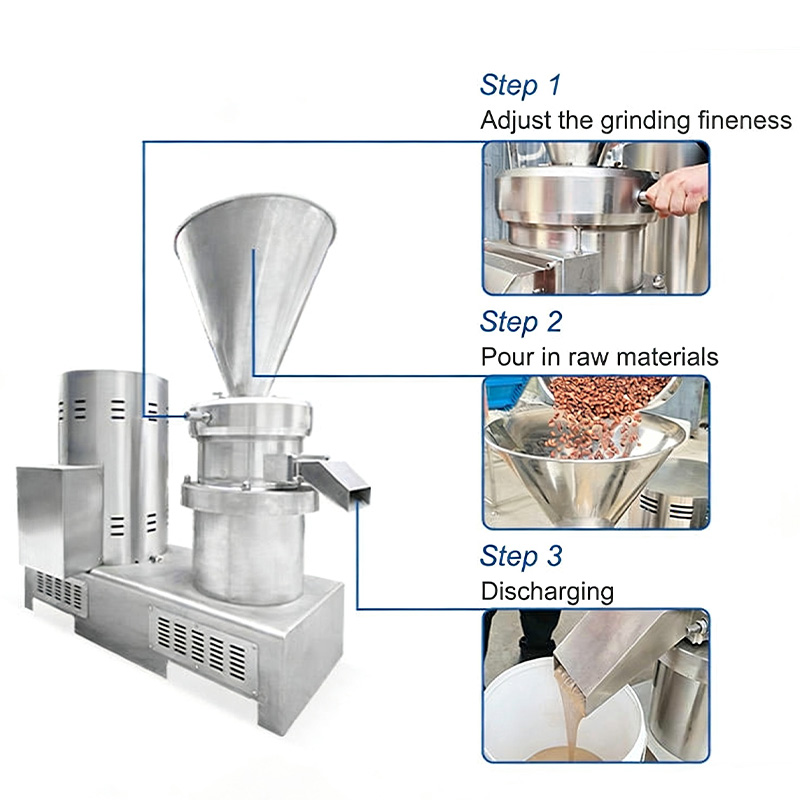 Automatic peanut butter machine for smooth nut pastes and sauces