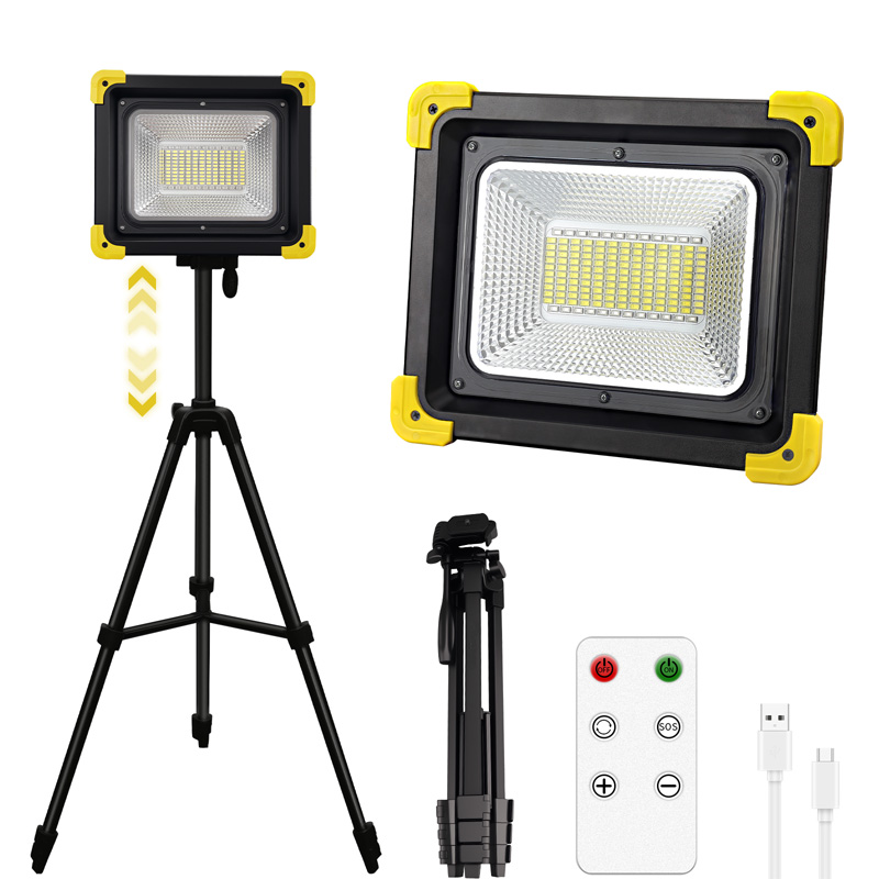 Rechargeable task light with magnetic stand for workshop.