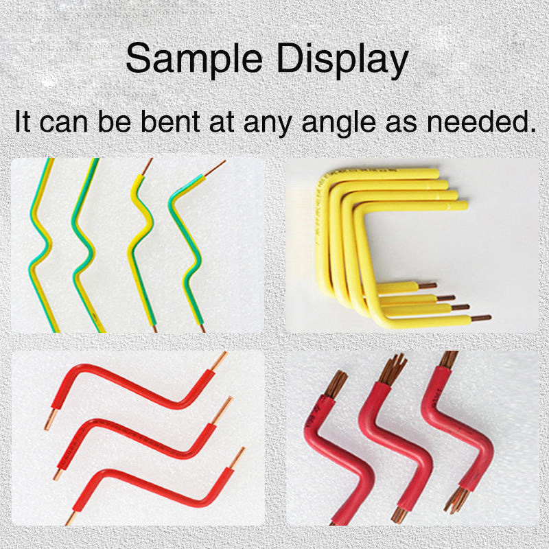 Precision electronic cable stripping machine finished product display.