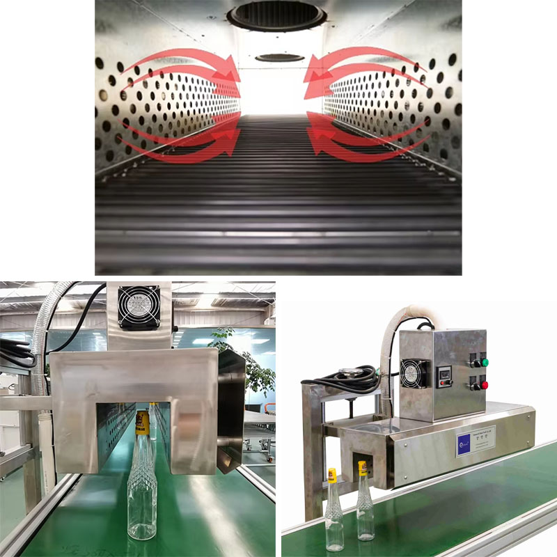 Steam heat shrink wrap machine for fast bottle sealing
