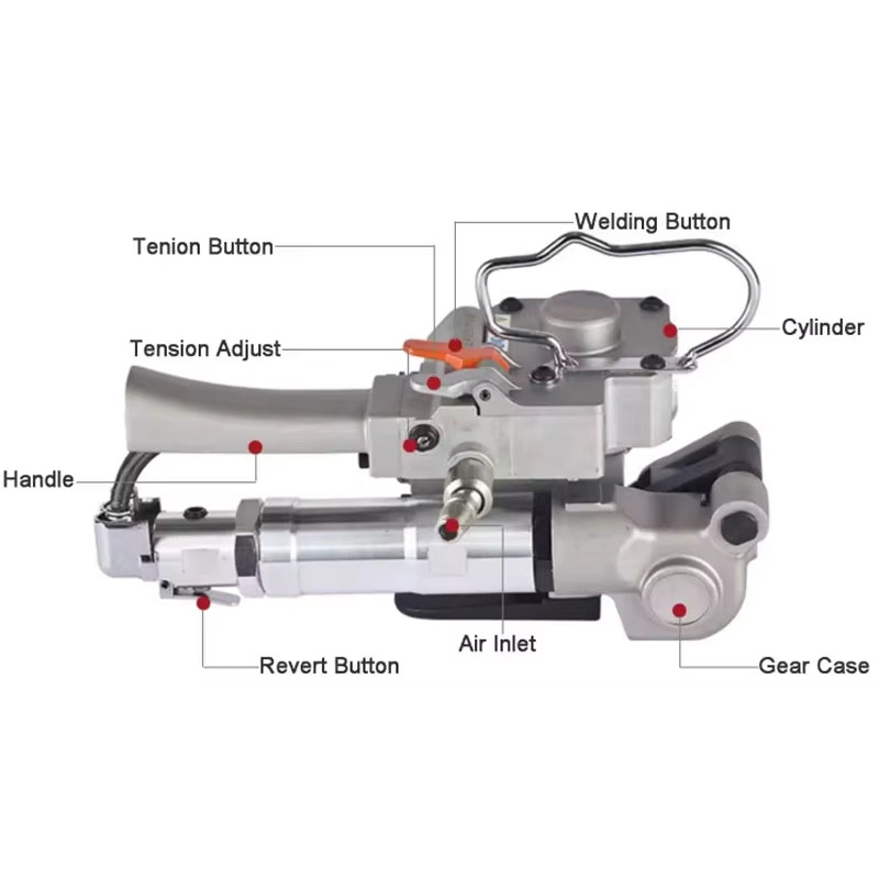 Pneumatic PET Strapping Machine for fast carton packaging