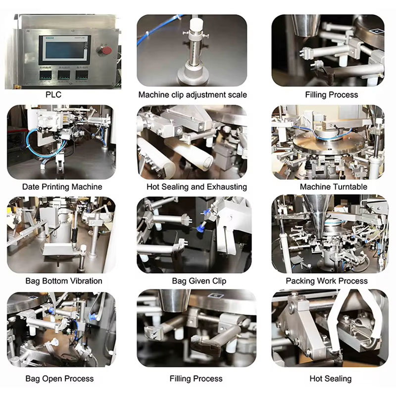 Automatic bag filling and sealing machine for liquid paste products