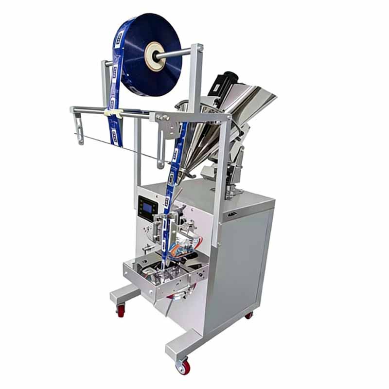 Front view of multi-function pouch sealing packaging machine.