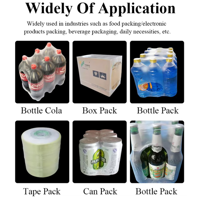 Finished bottles neatly wrapped with protective shrink film