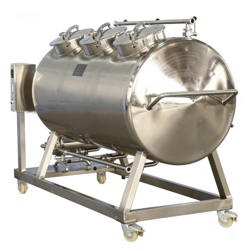 2000L automatic CIP system with mobile stainless steel frame for industrial cleaning