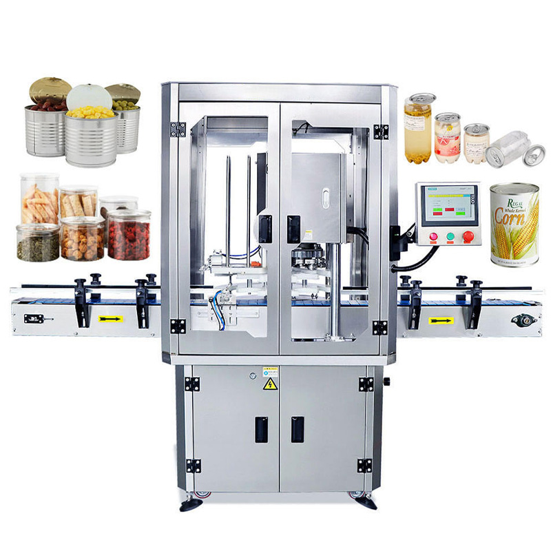 Can seamer operating on a food production line at high speed.