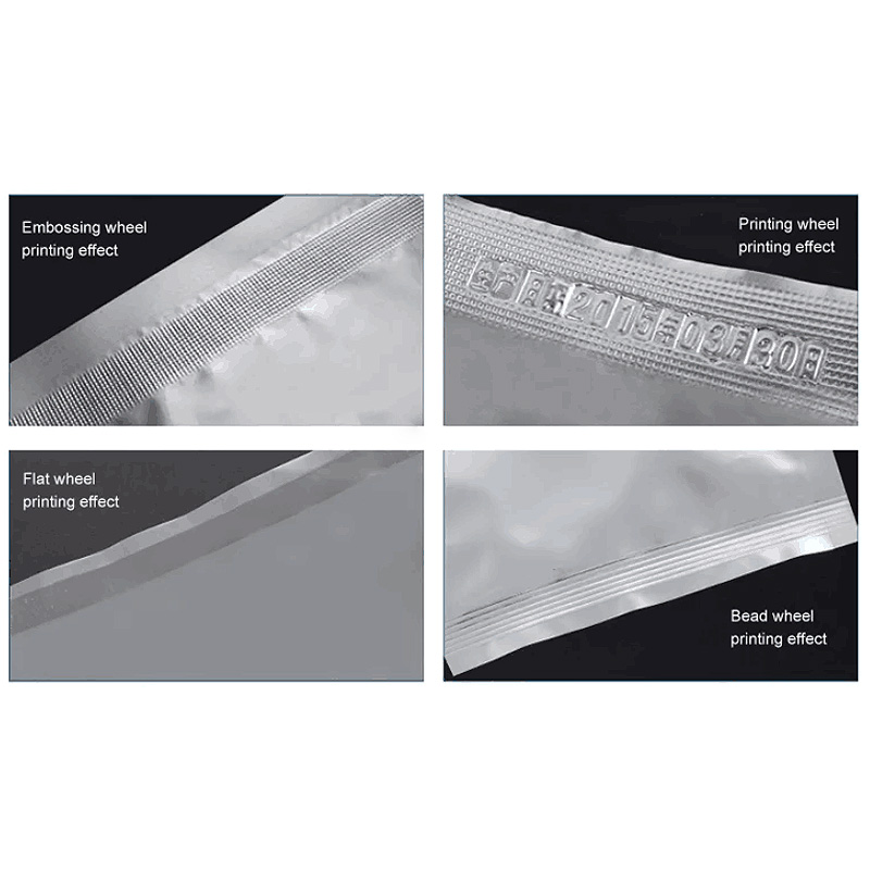 Demonstration of the sealing machine's application effects.