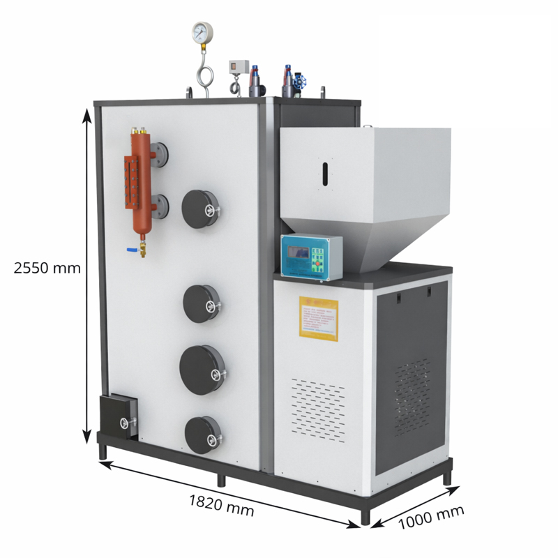 Biomass steam boiler dimension drawing