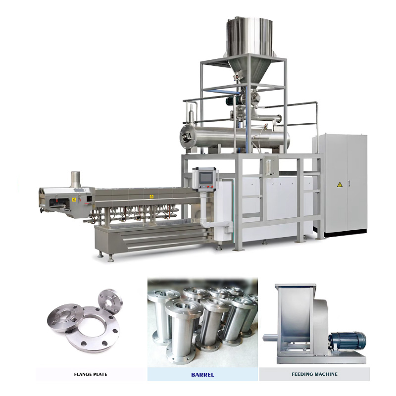 Efficient extruder for crispy cracker production