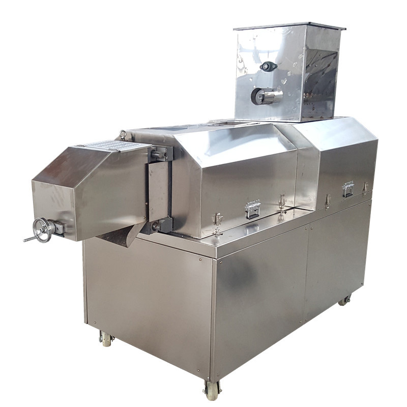 Efficient extruder for large scale snack making.