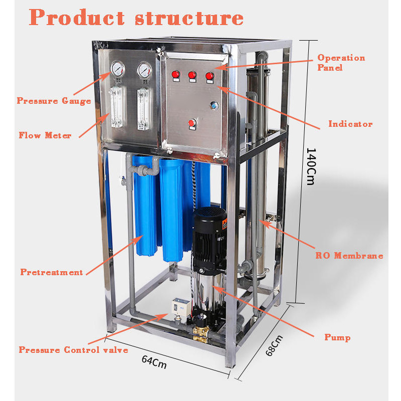 250lph ro system for drinking water treatment.