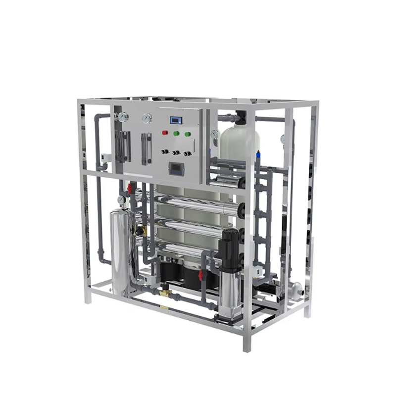 Full view of large industrial ro purification equipment.
