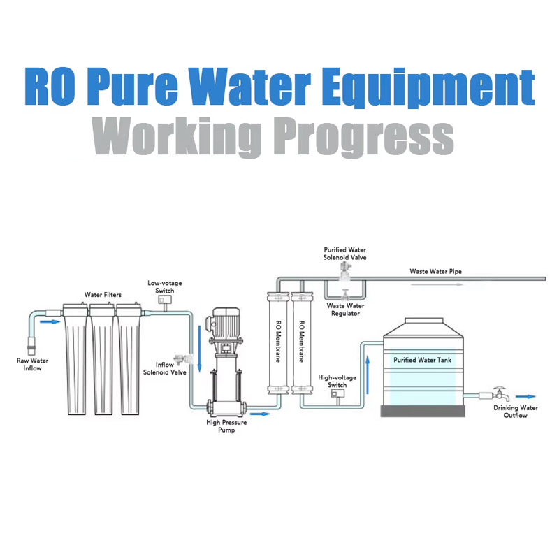 High purity drinking water RO system 500LPH.