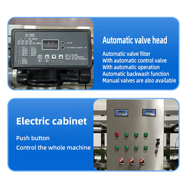 Auto control panel of ro filter close-up shot.