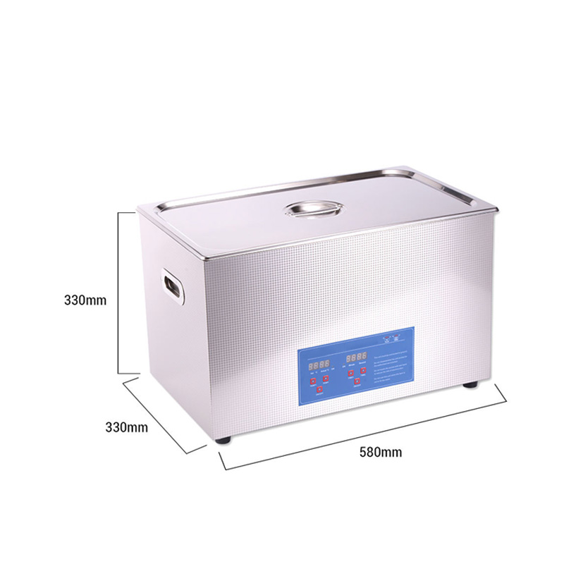 Ultrasonic cleaning machine dimension markings.