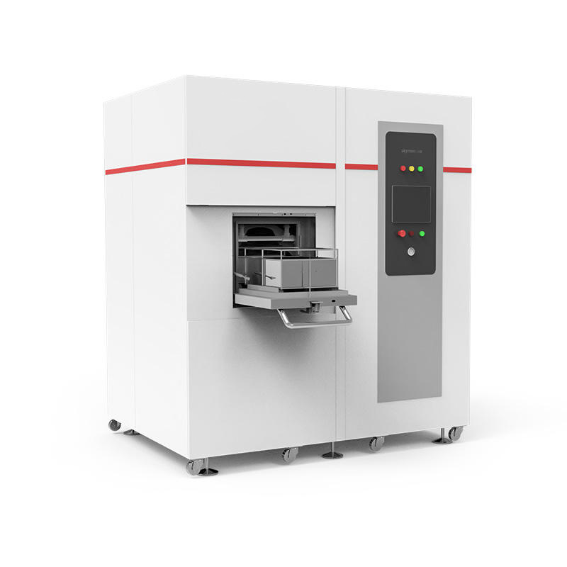 Heated ultrasonic cleaner for automotive components.