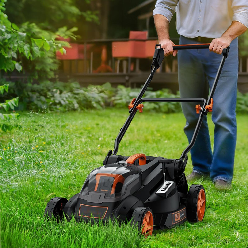 Cordless lawn mower 19 inch for backyard and garden