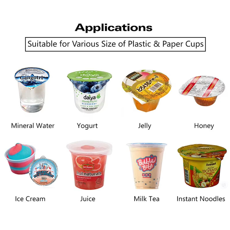 Milk cup filling and sealing machine automatic system