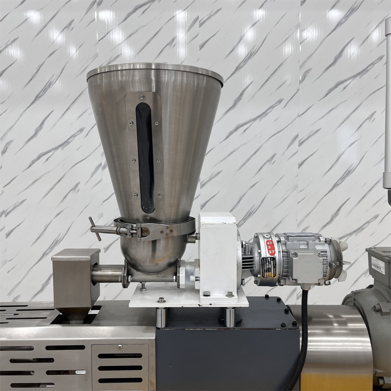 industrial twin screw extruder for compounding and mixing