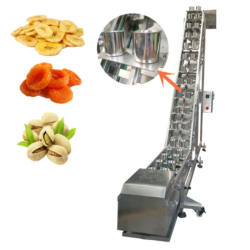 Adjustable speed cup conveyor for food processing